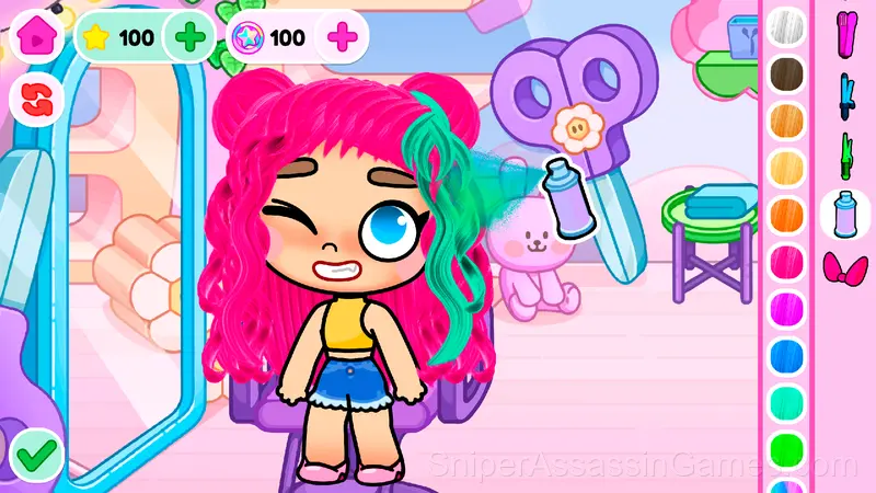 Avatar World Beauty Salon gameplay screenshot 4