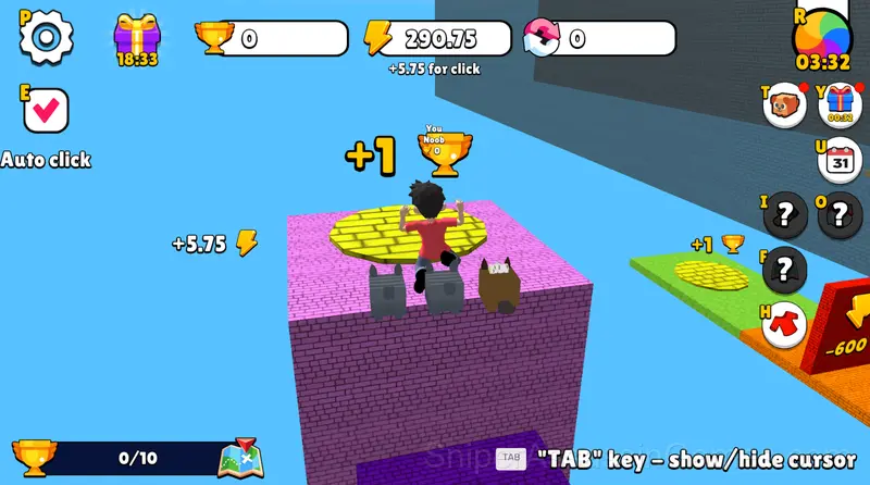 Obby: Click and Grow gameplay screenshot 4