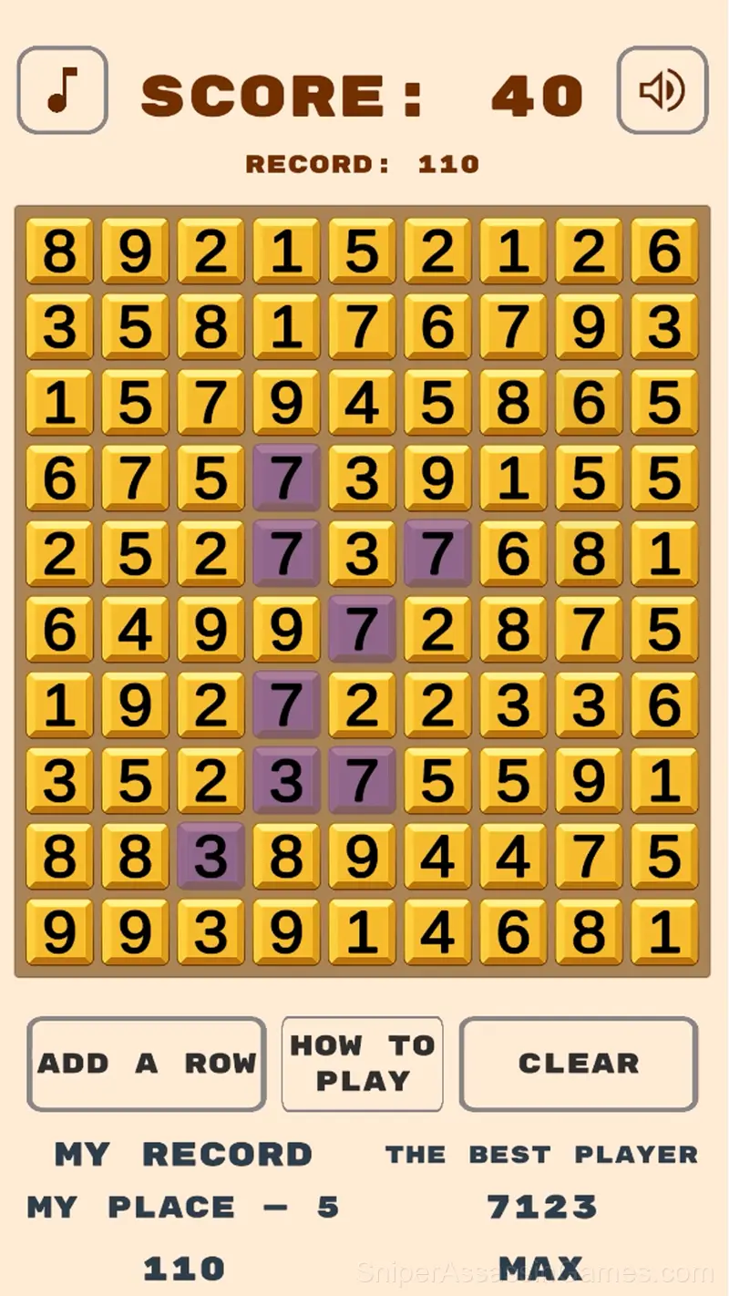 Numeric combinations of 10 gameplay screenshot 3