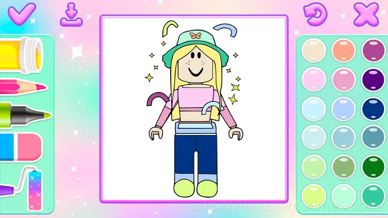 Girl Skins: Avatar Coloring gameplay screenshot 2
