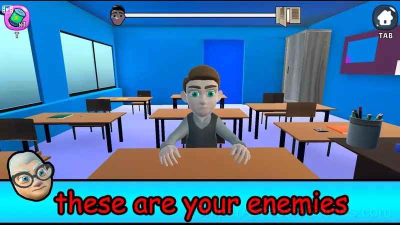 Granny and Student gameplay screenshot 1