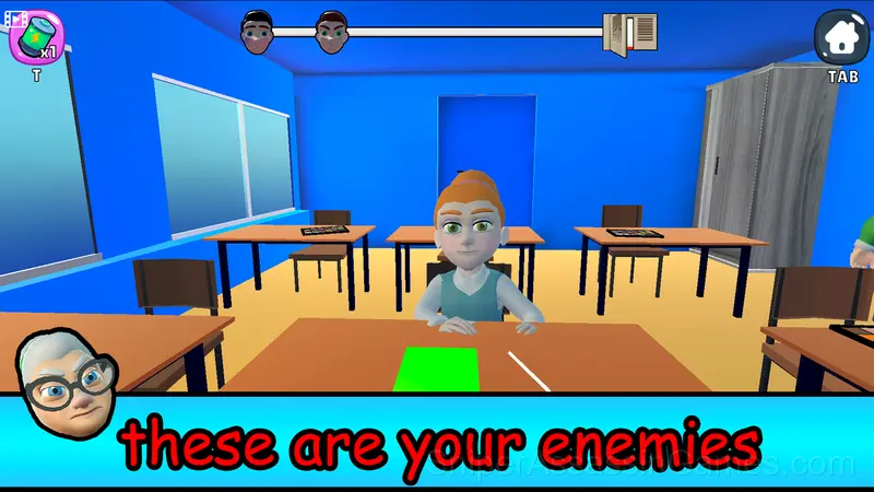 Granny and Student gameplay screenshot 2