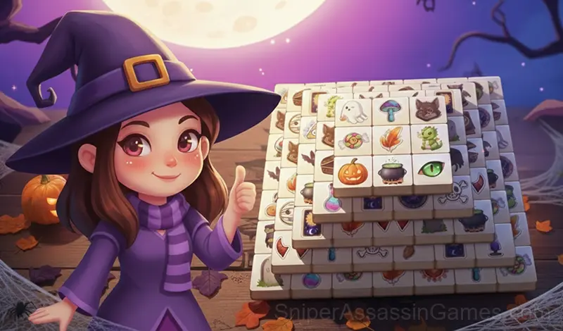 Play The Three Tiles in the Halloween World