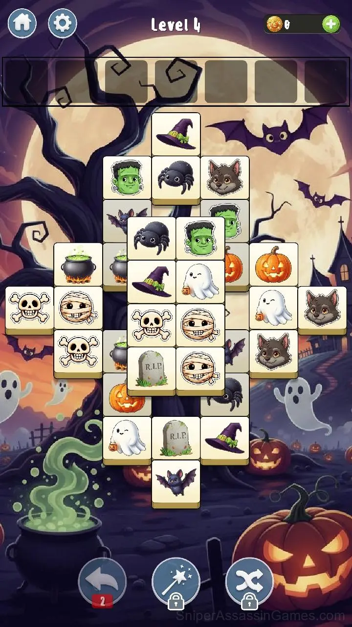 The Three Tiles in the Halloween World gameplay screenshot 1
