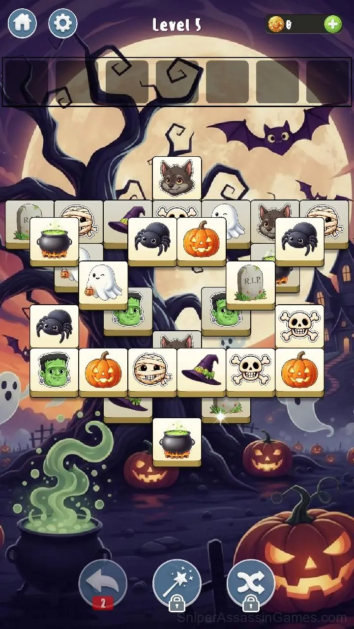 The Three Tiles in the Halloween World gameplay screenshot 2