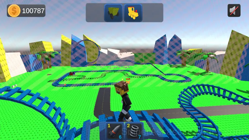 Obby: Build a 3D amusement park! +1 per second gameplay screenshot 2