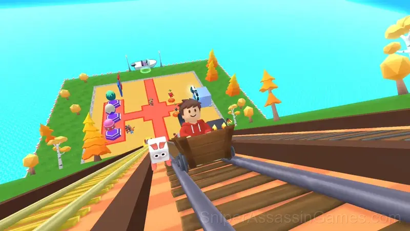 Obby: Climb Up and Slide Down on Minecarts gameplay screenshot 2