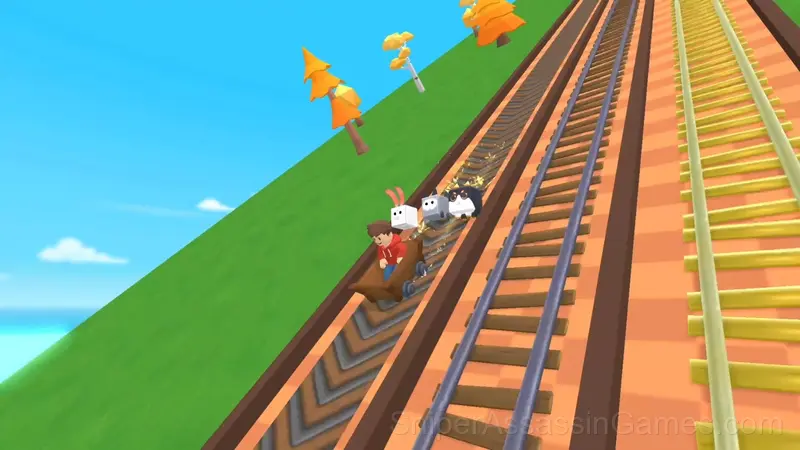 Obby: Climb Up and Slide Down on Minecarts gameplay screenshot 3