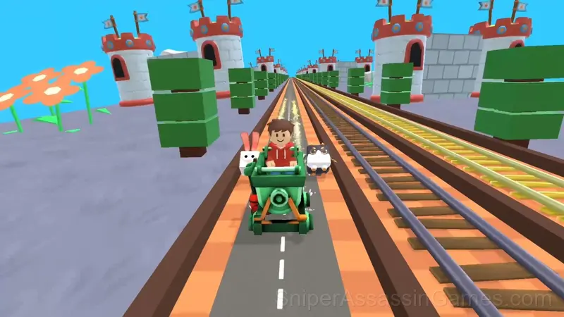 Obby: Climb Up and Slide Down on Minecarts gameplay screenshot 6