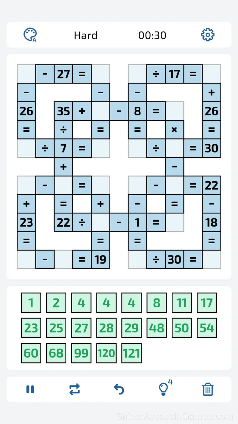 Math Crossword: Improve Your Arithmetic gameplay screenshot 4