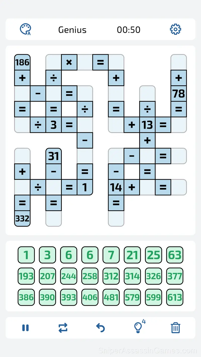 Math Crossword: Improve Your Arithmetic gameplay screenshot 6