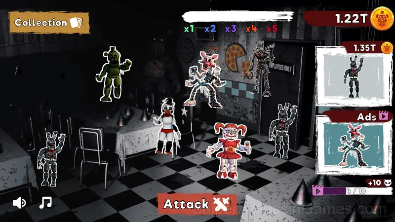 Merge FNAF: Animatronic Battle gameplay screenshot 2