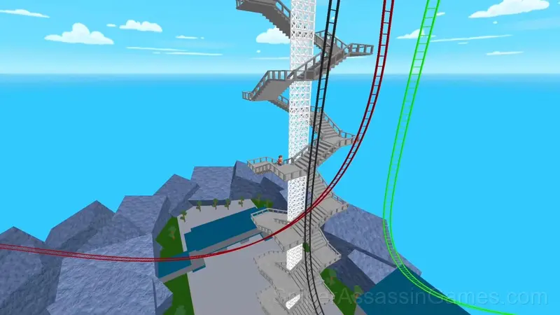 Obby: World`s Tallest Roller Coaster gameplay screenshot 3