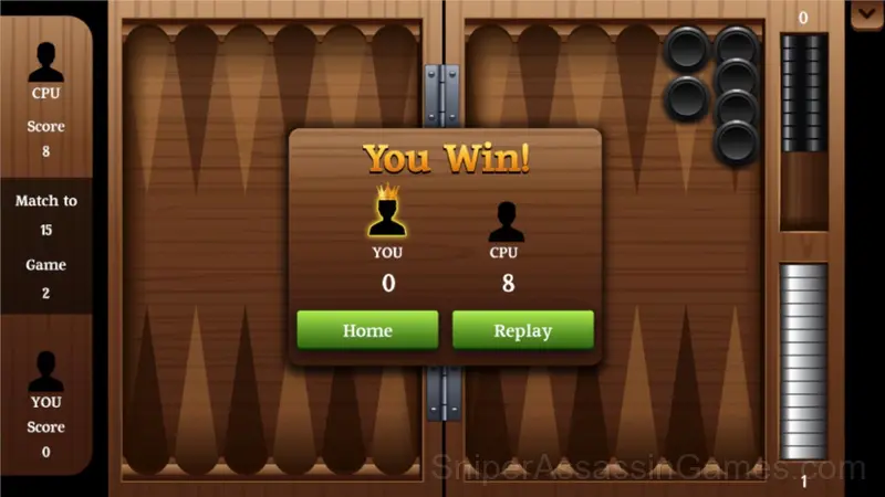 Backgammon gameplay screenshot 2