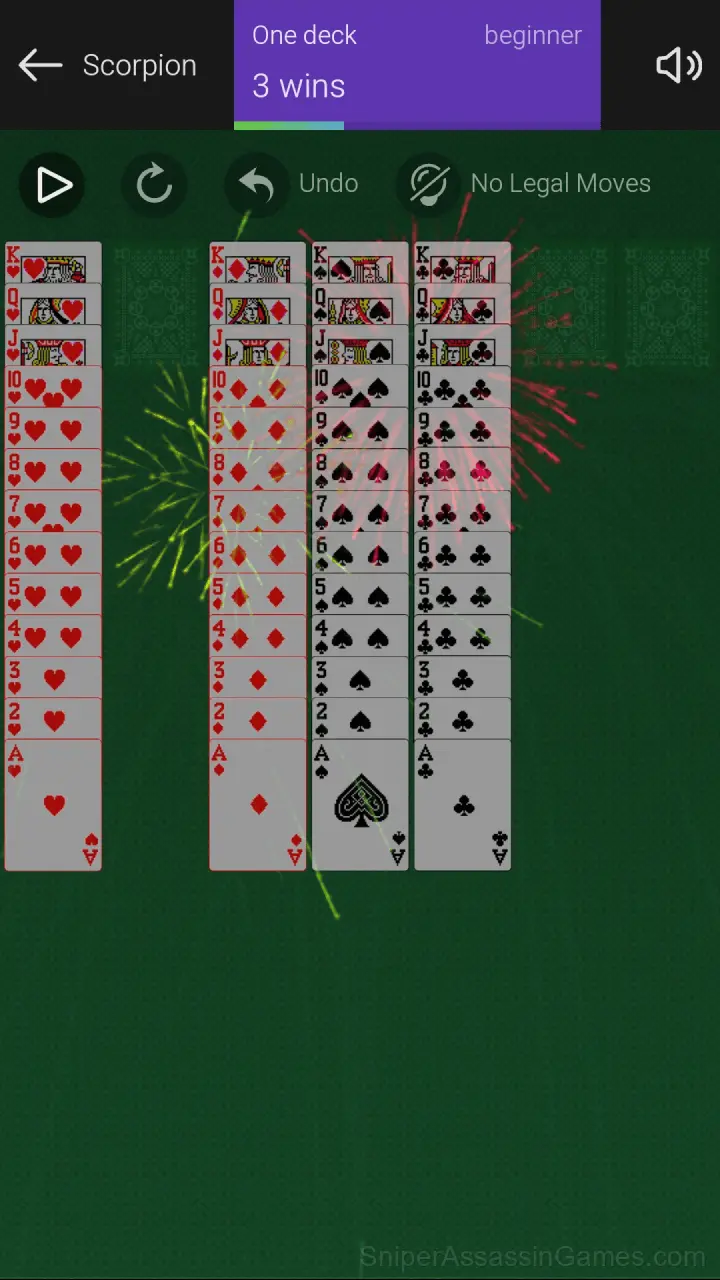 Scorpion Solitaire gameplay screenshot 4