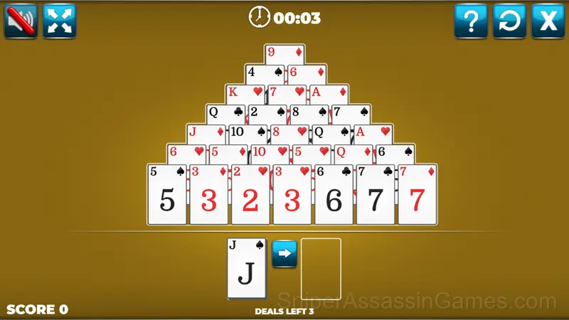 Pyramid Solitaire gameplay screenshot 3