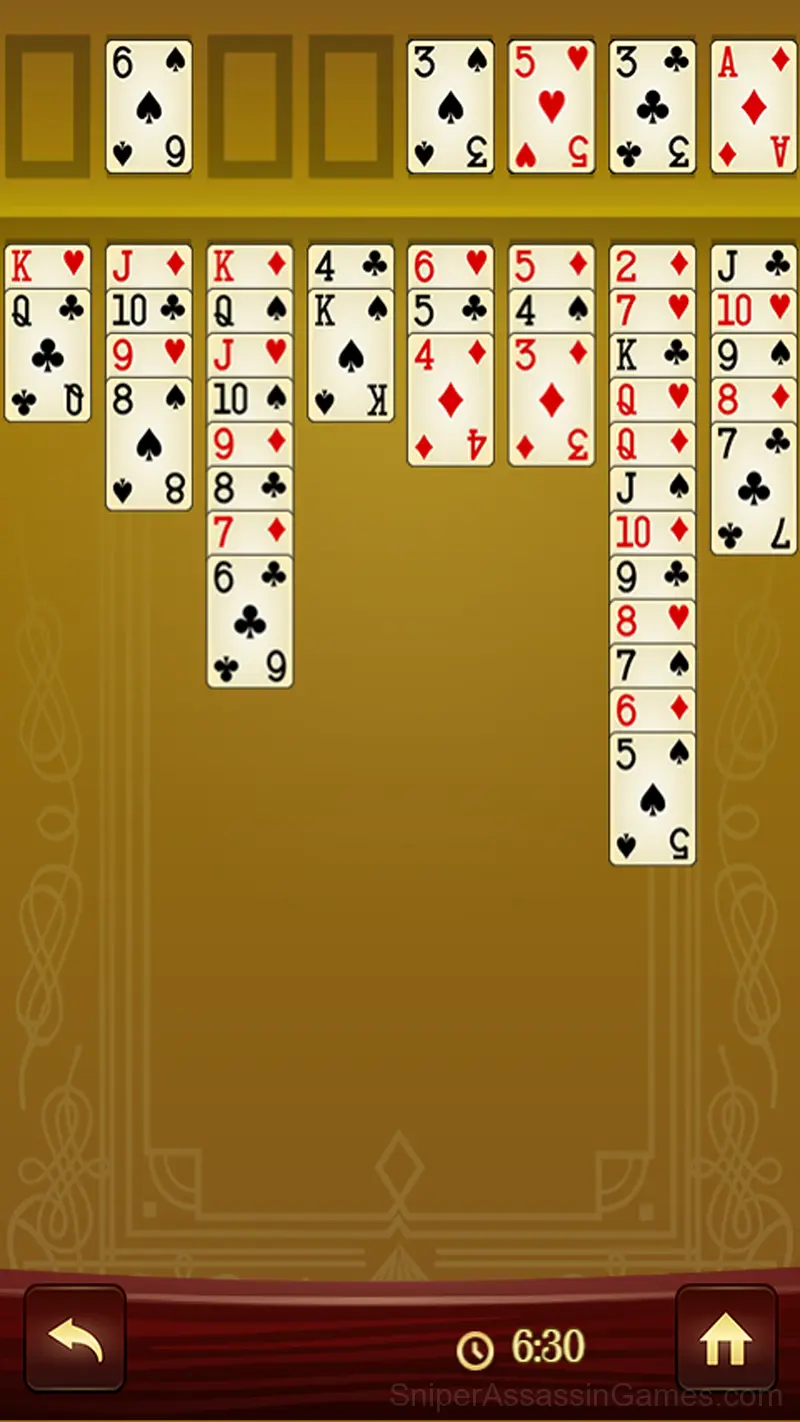 Solitaire Freecell gameplay screenshot 1