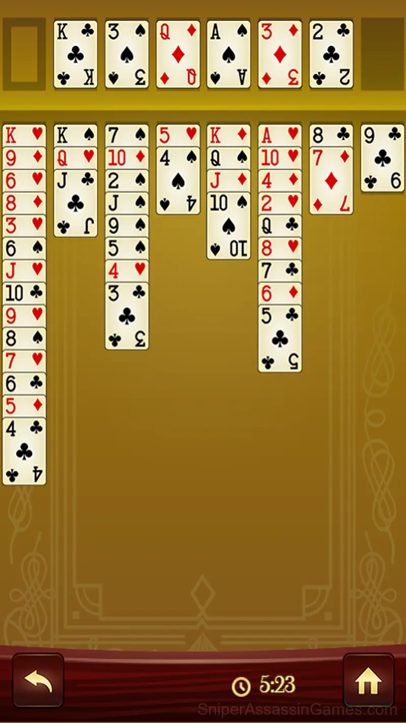Solitaire Freecell gameplay screenshot 3