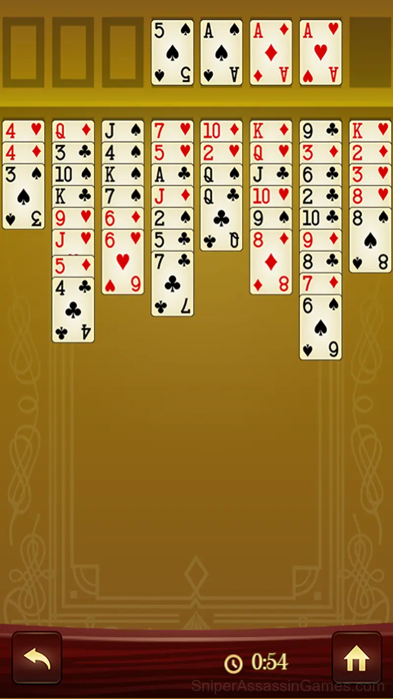 Solitaire Freecell gameplay screenshot 5