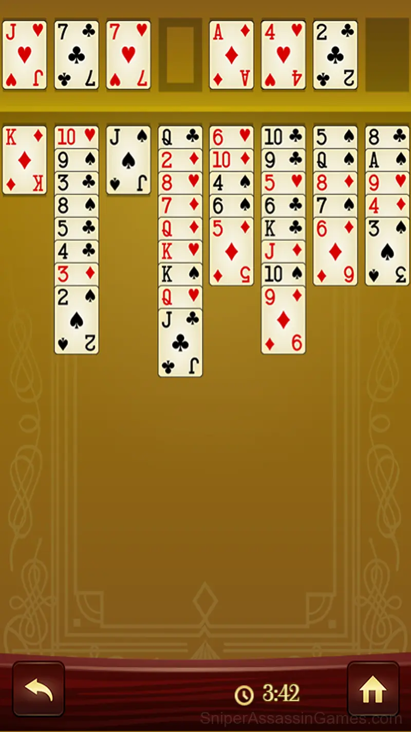 Solitaire Freecell gameplay screenshot 6