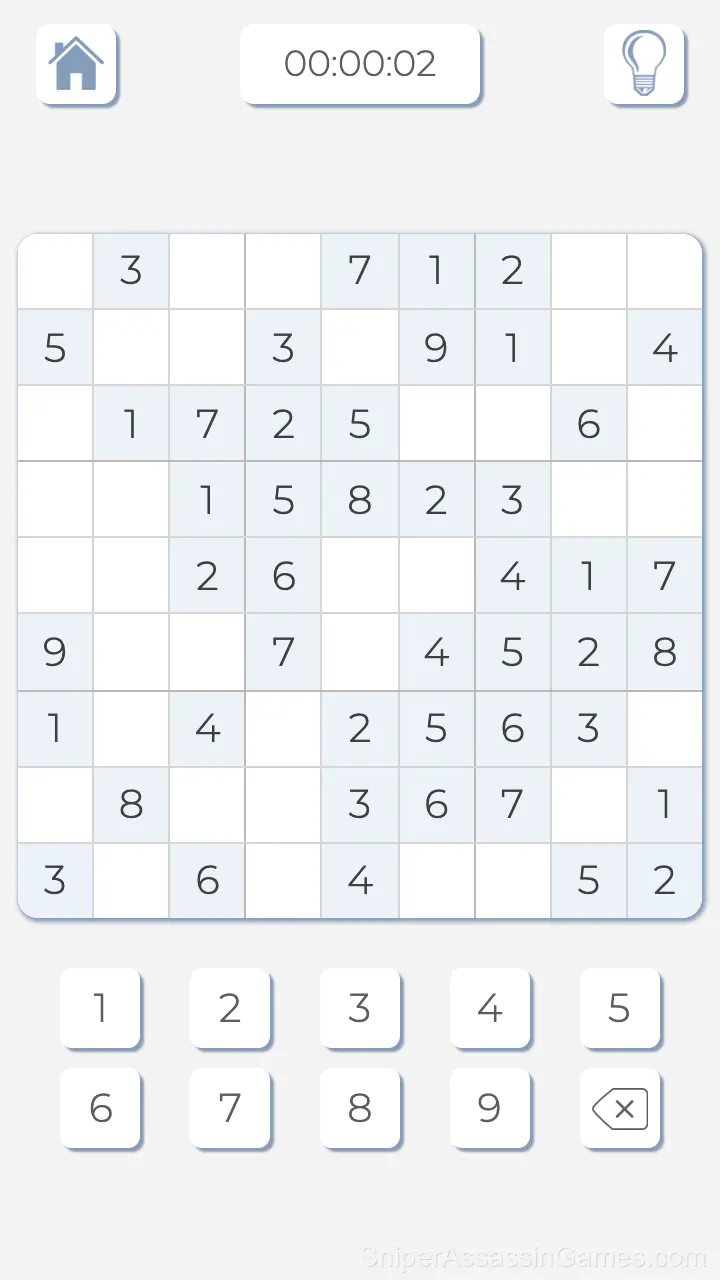 Sudoku gameplay screenshot 1