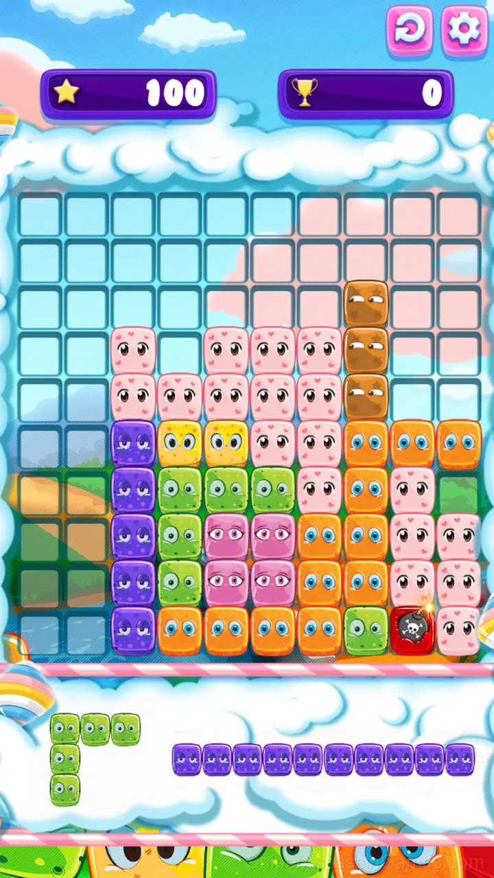 Gummy Blocks Evolution gameplay screenshot 2