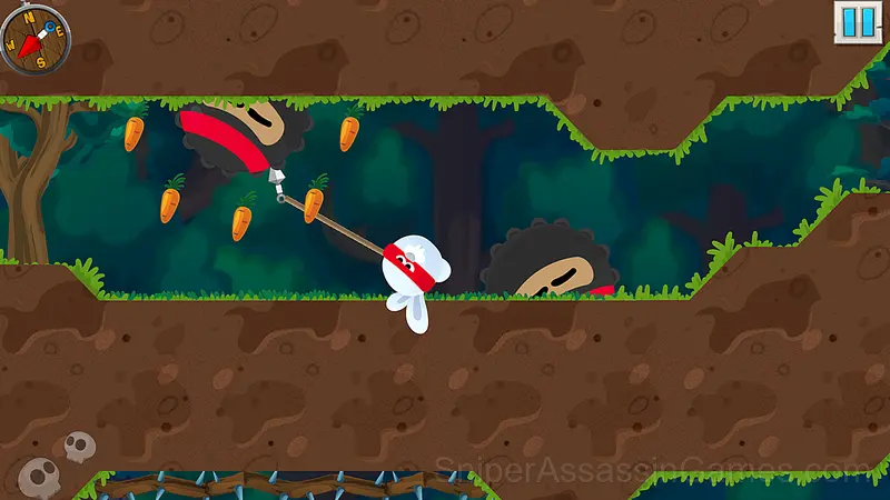 Rabbit Samurai - Ninja ball games gameplay screenshot 1