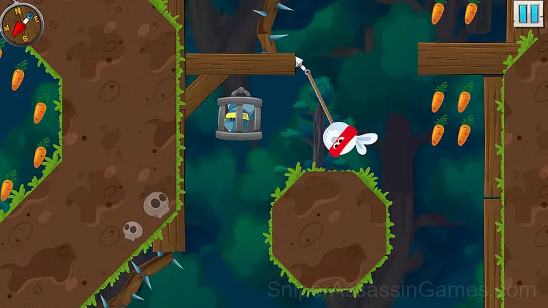 Rabbit Samurai - Ninja ball games gameplay screenshot 3