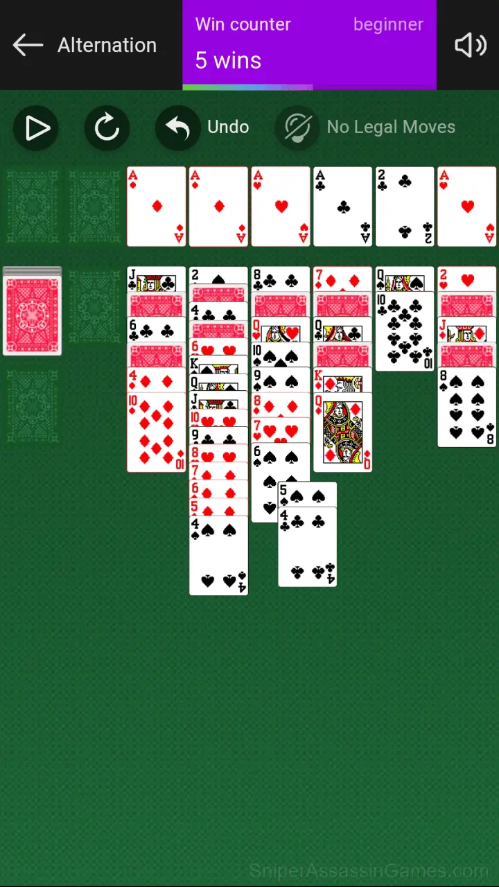Alternation Solitaire gameplay screenshot 3