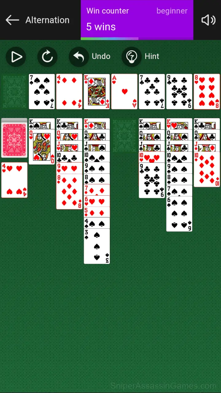 Alternation Solitaire gameplay screenshot 4