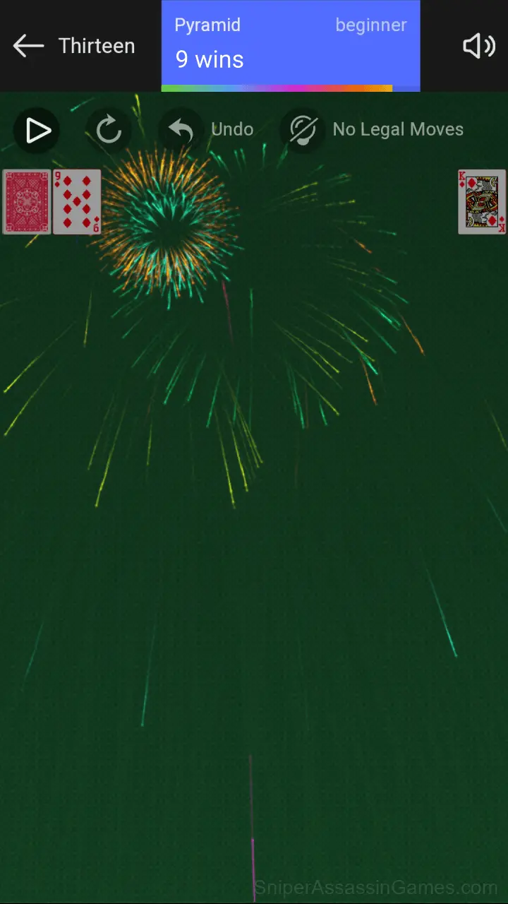 Thirteen Solitaire gameplay screenshot 3