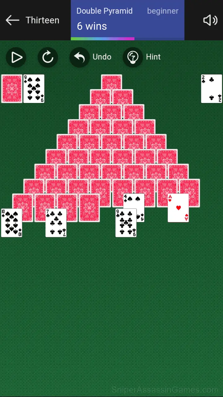 Thirteen Solitaire gameplay screenshot 4