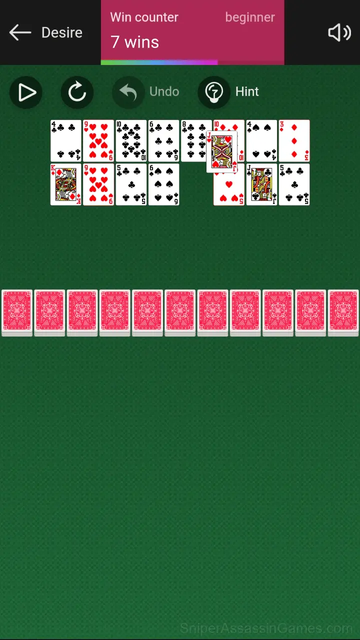 Desire Solitaire gameplay screenshot 2
