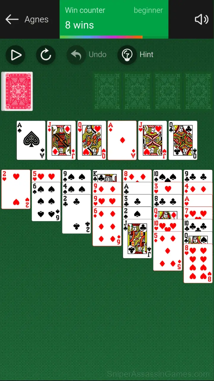 Agnes Solitaire gameplay screenshot 2