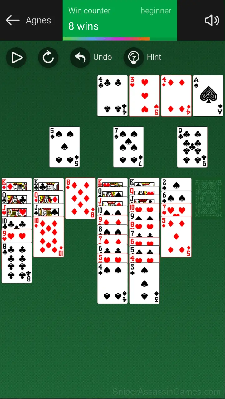 Agnes Solitaire gameplay screenshot 4