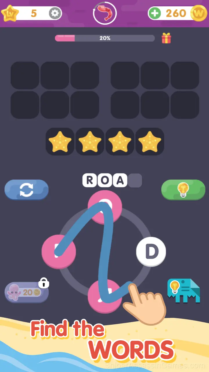 Sea of Words gameplay screenshot 1