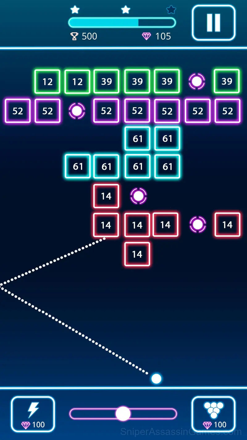 Bricks Breaker: Deluxe Crusher gameplay screenshot 1