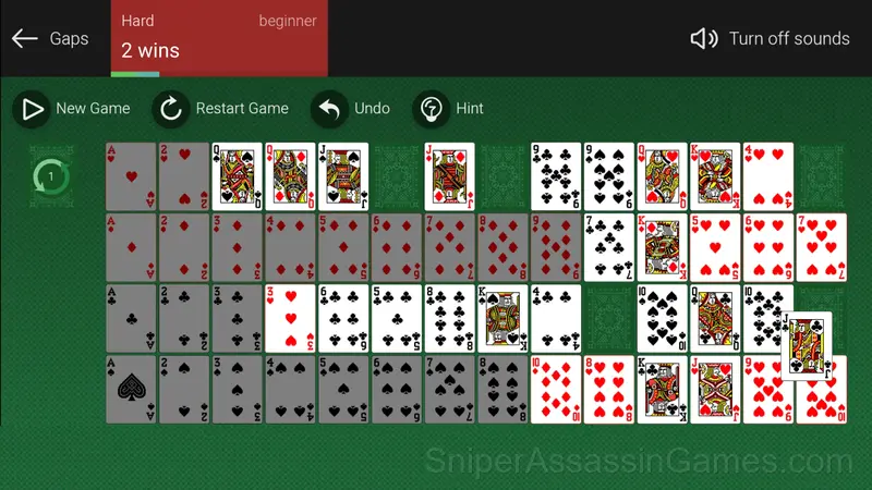 Gaps Solitaire gameplay screenshot 4